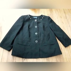 Evan Picone Women’s Plus Size Black Blazer. Size 16W